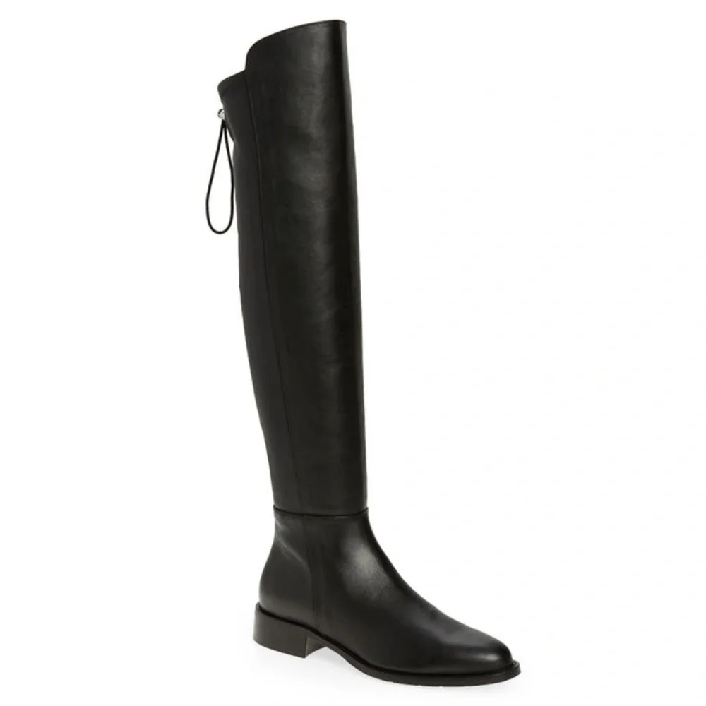 NEW Aquatalia Norina Waterproof Over the Knee Leather Boot in Black Sz. …